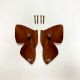 Handcrafted Acacia Wood Pink Bow Handle Pair